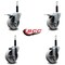 Service Caster 4'' Semi Steel Swivel 3/4'' Expanding Stem Caster Set 2 Total Lock Brakes, 4PK SCC-EXTTL20S415-SSR-2-S-2-34 - alternate 2